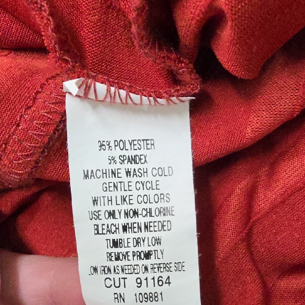 Sunny Leigh Red Textured Blouse - Picture 4 of 4
